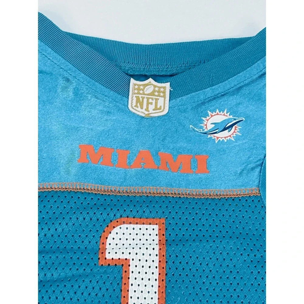 Miami Dolphins Dog Jersey Tua Tagovailoa NFL Mesh Pet Shirt Size L Aqua